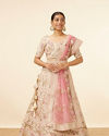Dark Cream Sequinned Floral Embroidered Bridal Lehenga